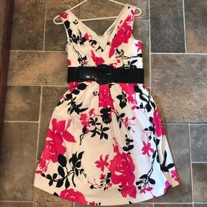 Pink/Black/white dress Size 8
